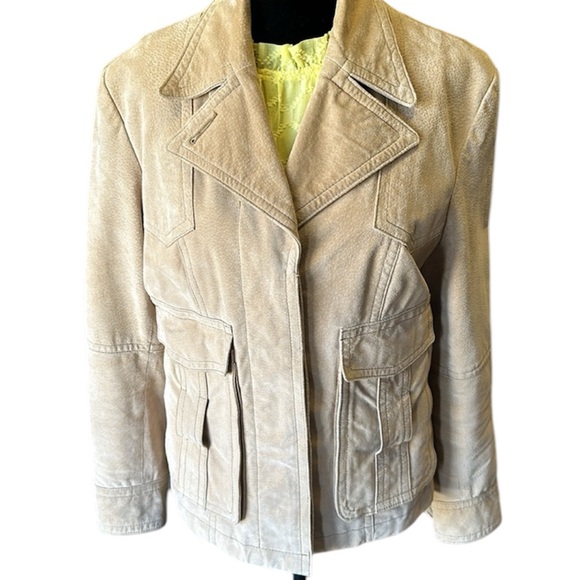 Leather/Suede Great Northwest Clothing Company Leather Belted Blazer size medium - Picture 5 of 16